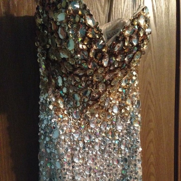 Gold prom dress