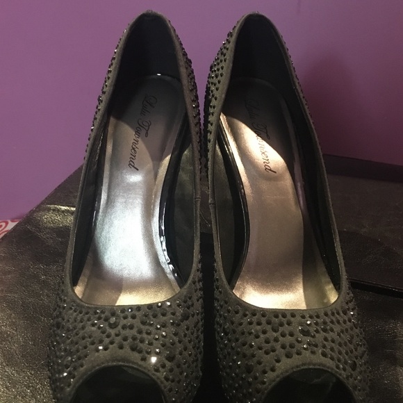 Black studded high heels