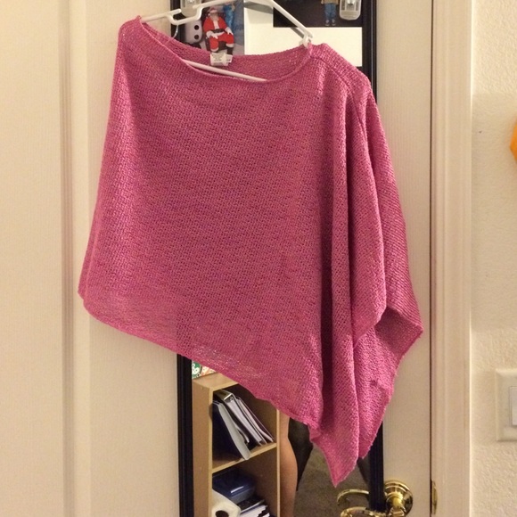 Pink off the shoulder Poncho
