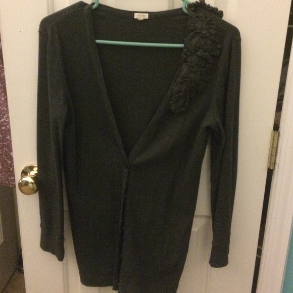 Jcrew cardigan with floral detail