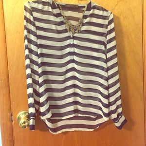 Sheer stripe blouse