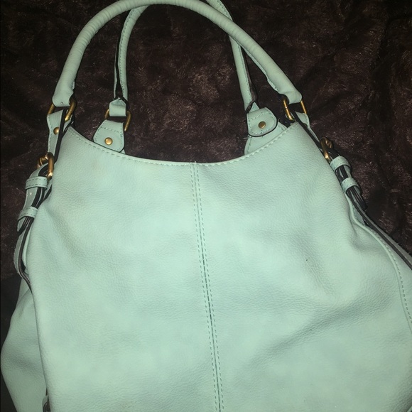 Bright blue hand bag !