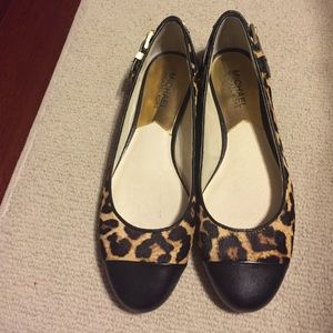 Cheetah print hair calf Michael Kors flats