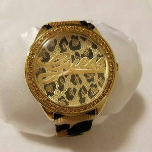 Guess leopard watch