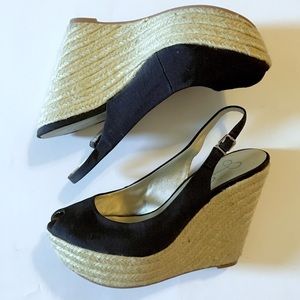 Jessica Simpson peep toe wedges