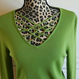 Larry Levine Apple Green Top