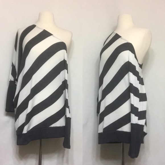Boutique Tops - Slouchy Off-Shoulder Sweater