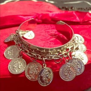Coin inspired bangle