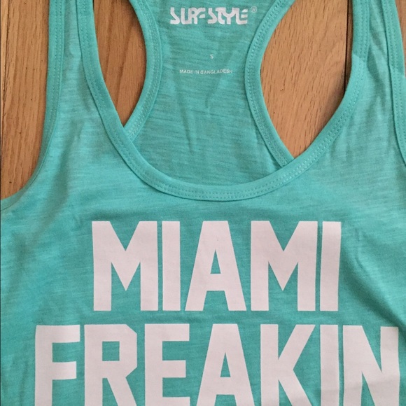 Miami Freakin Beach Racer Back Tank - Picture 2 of 4