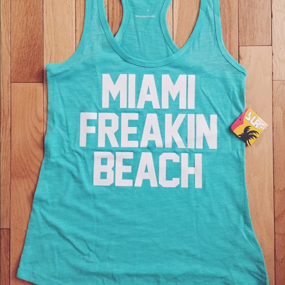 Miami Freakin Beach Racer Back Tank - Picture 3 of 4