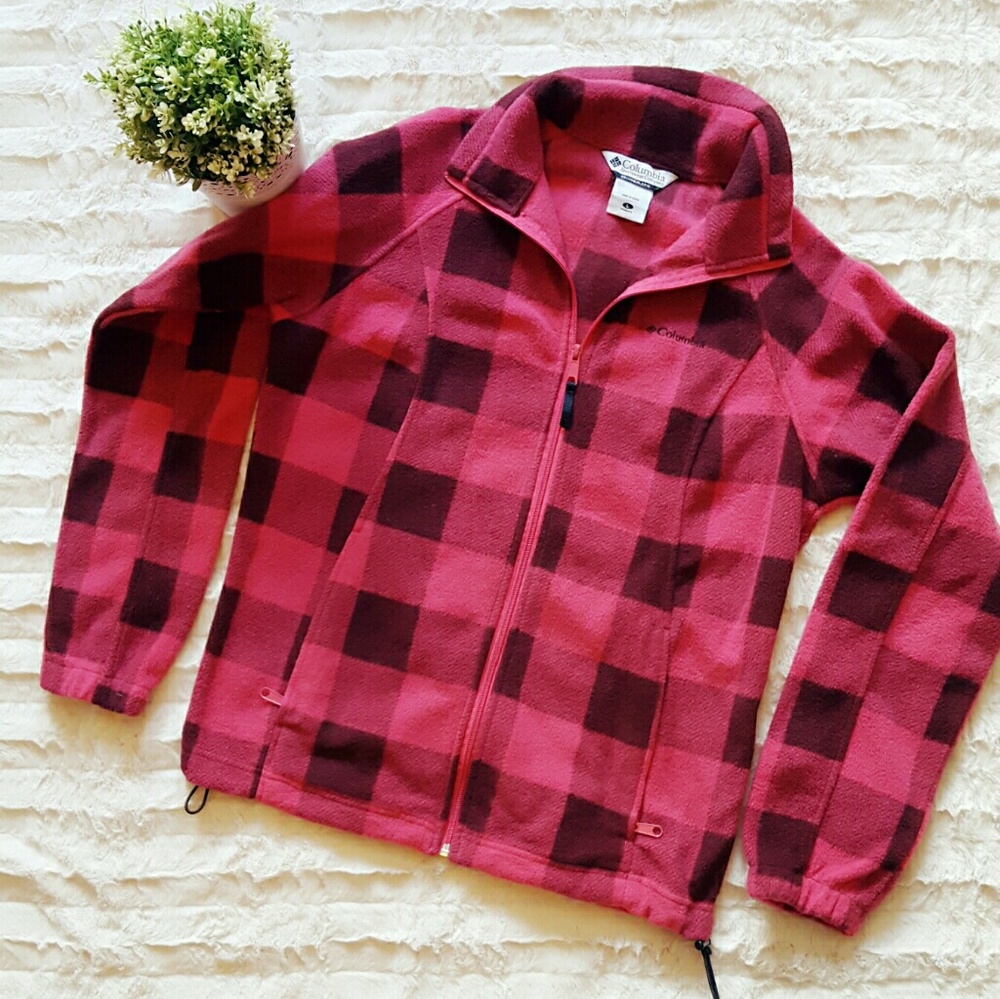 Columbia Plaid Fleece Jacket