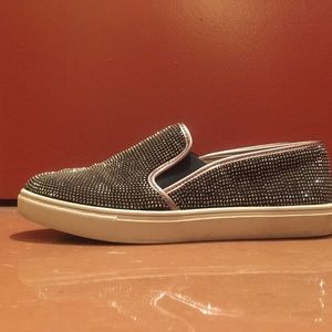Steve Madden rhinestone slip on sneakers