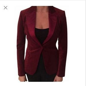 Elie Tahari Velvet Red Blazer