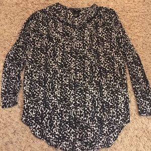 Animal print soft button down tunic