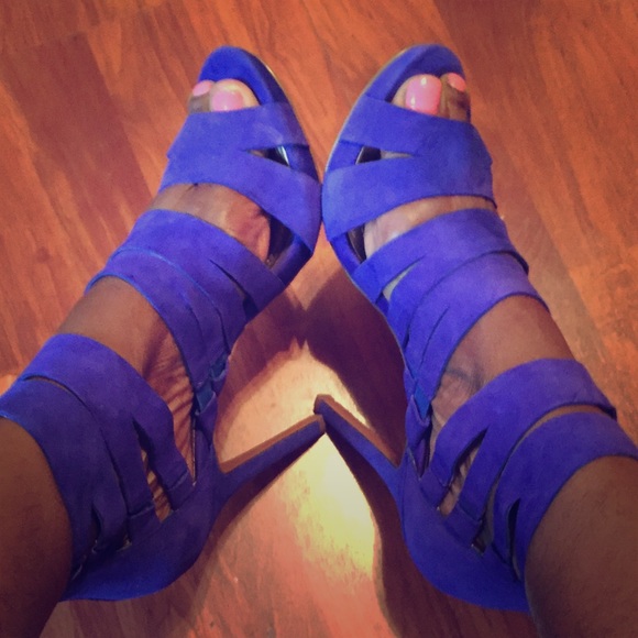 Beautiful BCBG Royal Blue Cage Heels