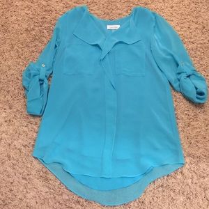 Blue 3/4 sleeve tunic