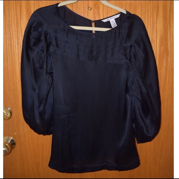 DVF silk top with blousy arms