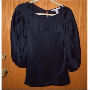 DVF silk top with blousy arms