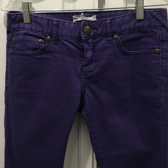 Free People purple skinny ankle jeans size 26