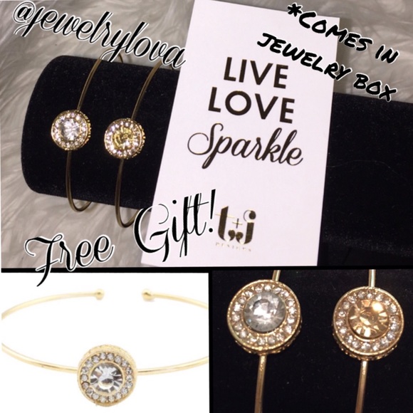 Clear Glass Crystal Cuff