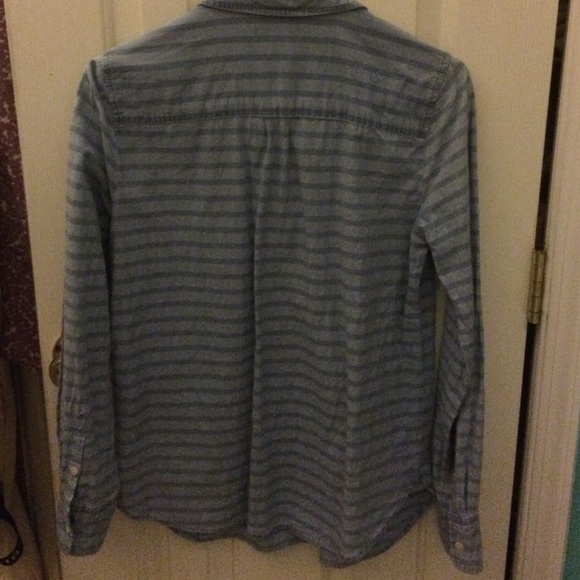 J Crew Stripped Chambray Pullover - image 3