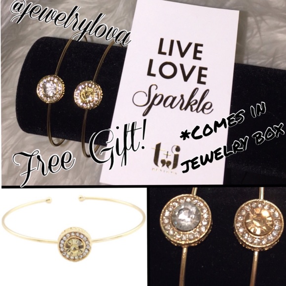 Champagne Glass Crystals Cuff