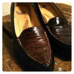 Sofft Dark Brown pumps mid heel leather