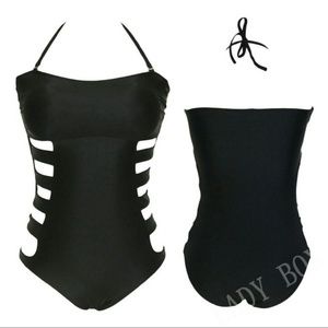 Black cut out Swimsuit