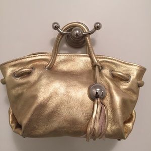 Gold Furla mini purse