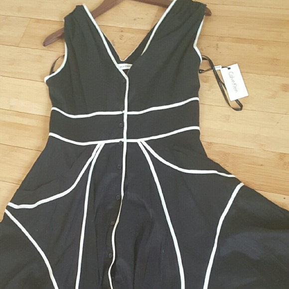Calvin Klein brand new Black and white dress