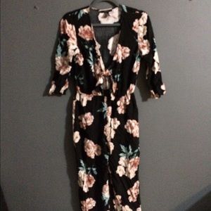 MOCK stone cold fox floral jumpsuit with tie front