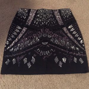 Express sequin mini skirt