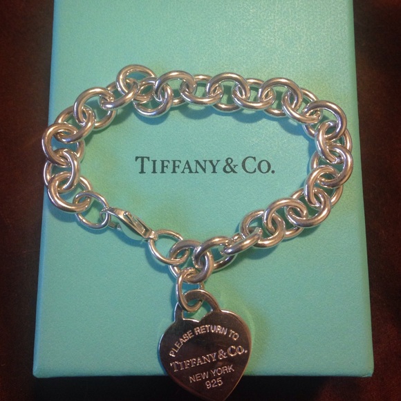 Tiffany & Co Silver Heart Charm Bracelet