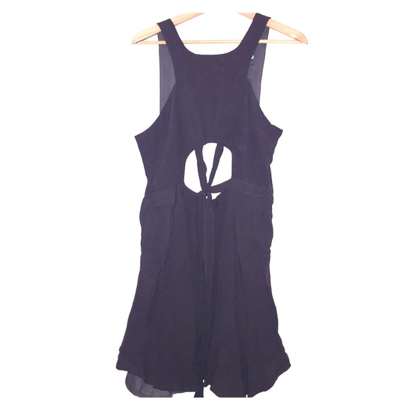 Slate gray cutout dress