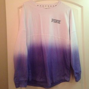 RARE WHITE AND PURPLE OMBRÉ VS PINK LONG SLEEVE T
