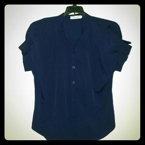 Navy Blue Short Sleeve Shirt