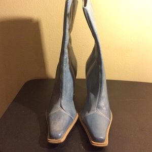 Sexy blue boot heels