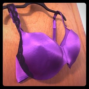 Sexy purple black lace bra