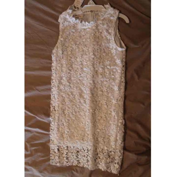 White Floral Lace Dress