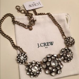 {J. Crew} NWT Crystal Cluster Statement Necklace