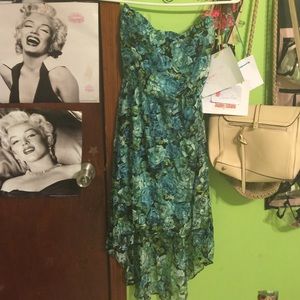 High low flowery dress