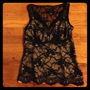 Ann Taylor Loft Lace Petite Sleeveless Shirt