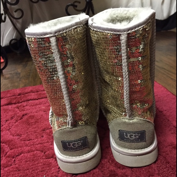 Gold sequin Ugg boots