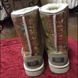 Gold sequin Ugg boots