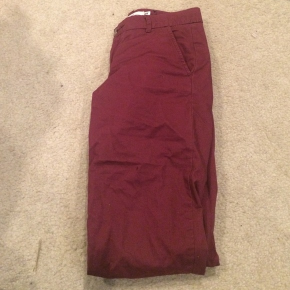 Maroon chinos ankle length!