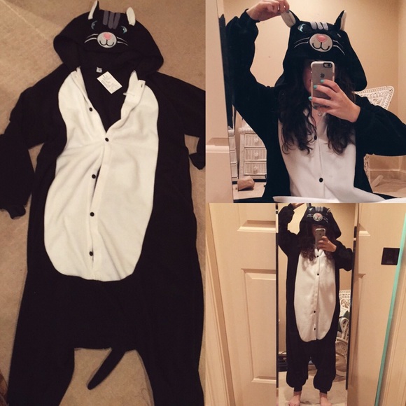 Kigurumi Oversize Black Cat Onesie