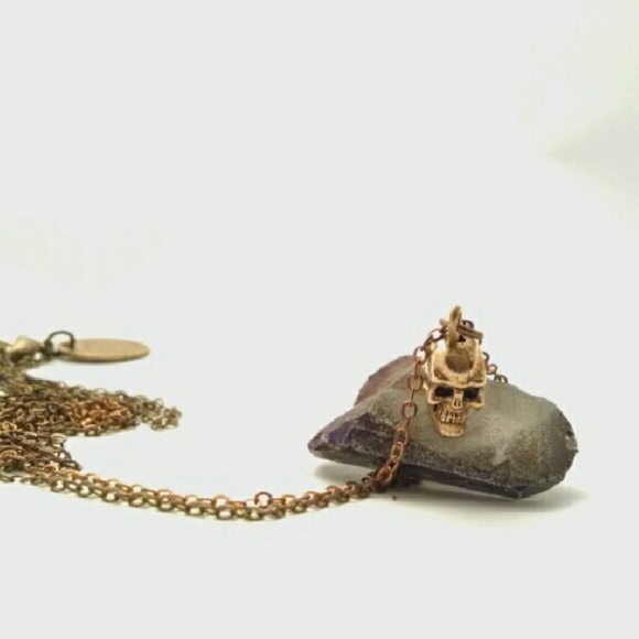 Amethyst Skull Necklace