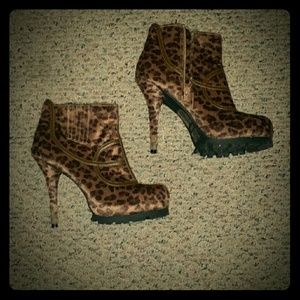 Leopard Print Booties