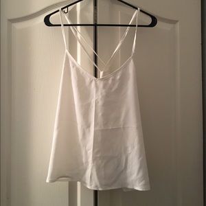 White Criss-Cross Tank Top