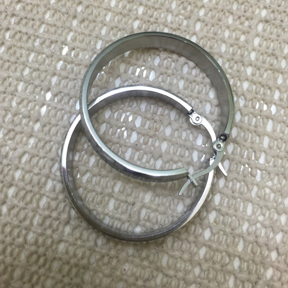 Silver hoop earrings!